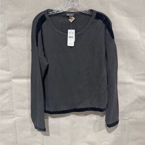 Splendid Black and Gray Sweatshirt Hoodie